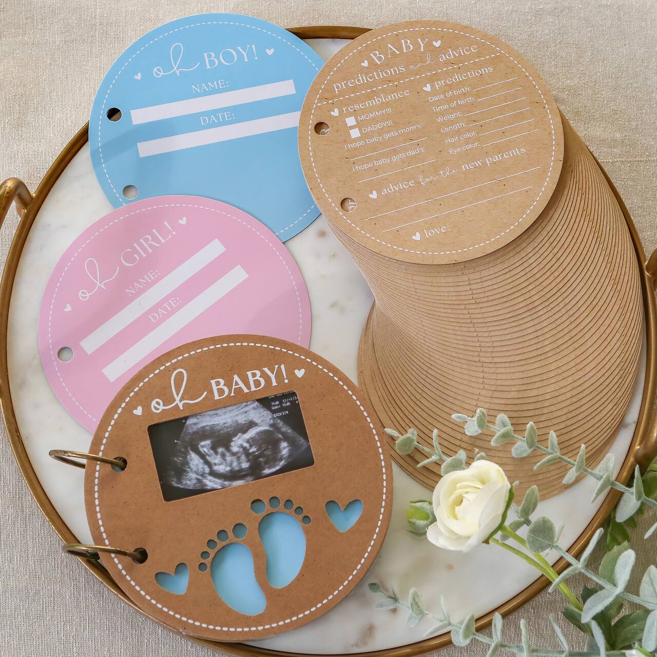 Kate Aspen® Kraft Circle Baby Shower Keepsake Book